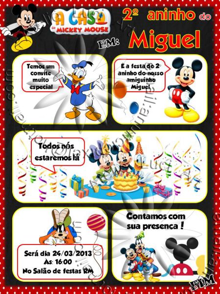 Convite Gibi Casa do Mickey