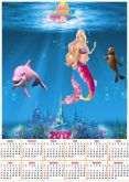 calendário Barbie em vida de sereia 2