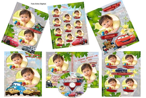 Template +Capa DVD infantil Personalizado com tema Cars