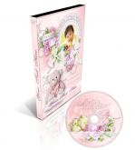 Capa DVD personalizado para bebê com moldura rosa