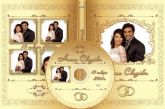 Capa de  DVD personalizado casamento dourado