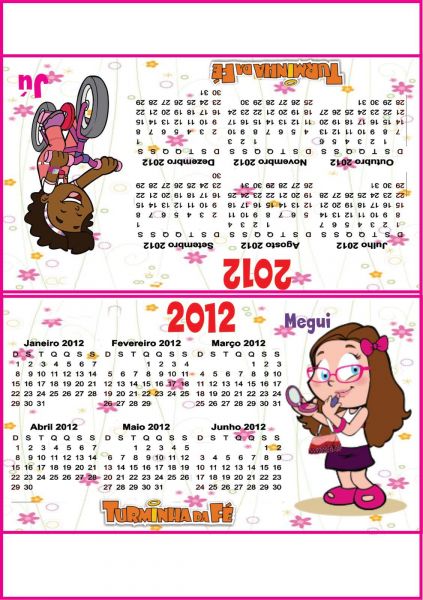 calendário mesa 2012