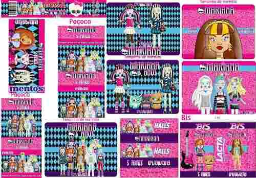 Kit Festa Digital Monster High Personalizado