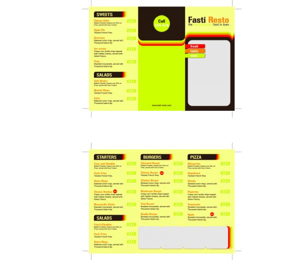 Menus/cardápio