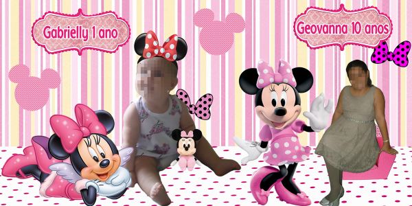 Painel Infantil Minie Rosa