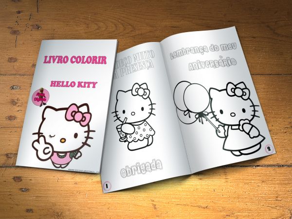 Livro de colorir Hello Kity