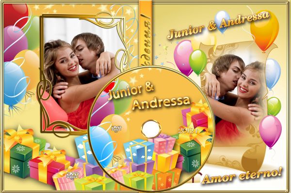 Capa de CD e DVD personalizado aniversario