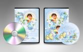 Capa de DVD + moldura personalizado bebê azul