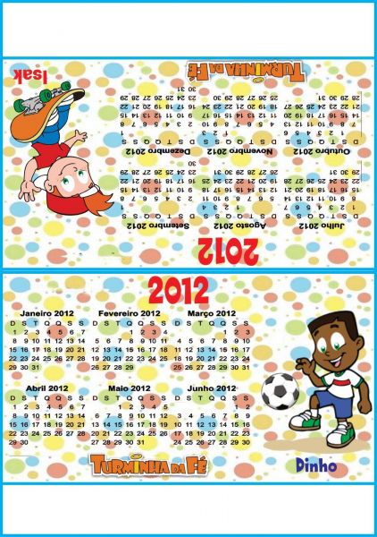 calendário mesa 2012