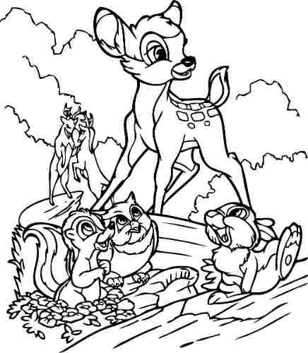 Imagens Bambi Para Colorir